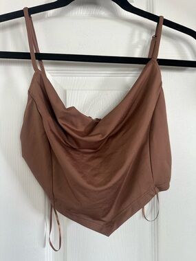 Streetwear Society Brown Triangle Crop Top